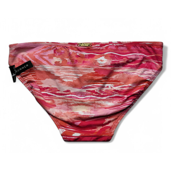 NWT LAUREN Ralph Lauren Calypso Ikat Hipster Swim Bikini Bottom Coral Size 4,6 - Picture 4 of 6